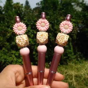 ✨Cute and Adorable Pink Flower Beaded Pen